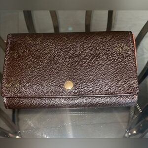 Louis Viutton Brown and Tan Monogram Wallet